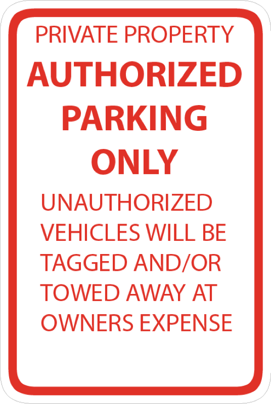 Parking and Regulation Signs 18x24